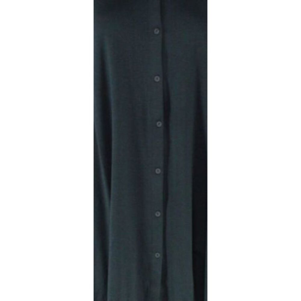 EILEEN FISHER Womens Green Stretch Long Sleeve Point Collar Short Tunic Dress L - Picture 3 of 3